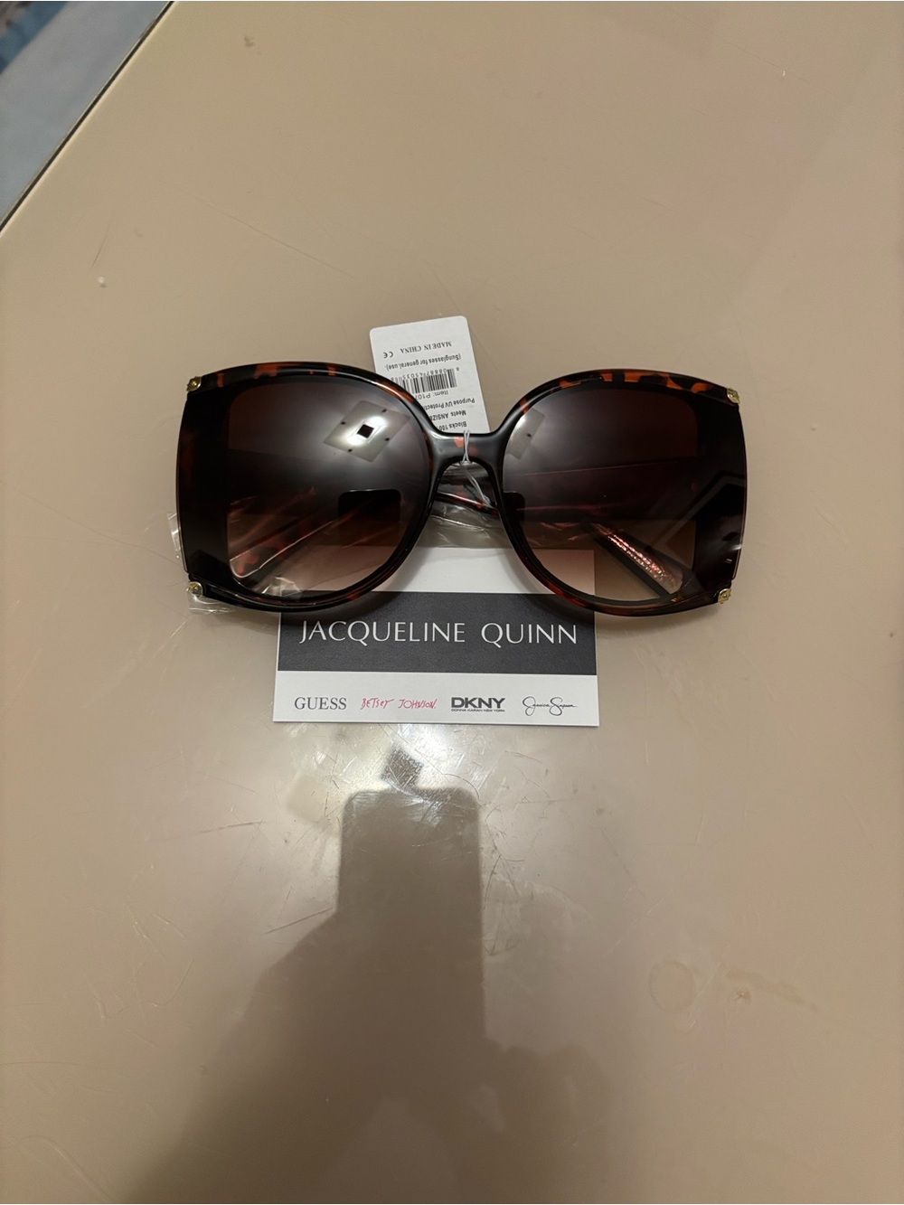 Oversized Tortoiseshell Women’s Sunglasses - Brown Gradient